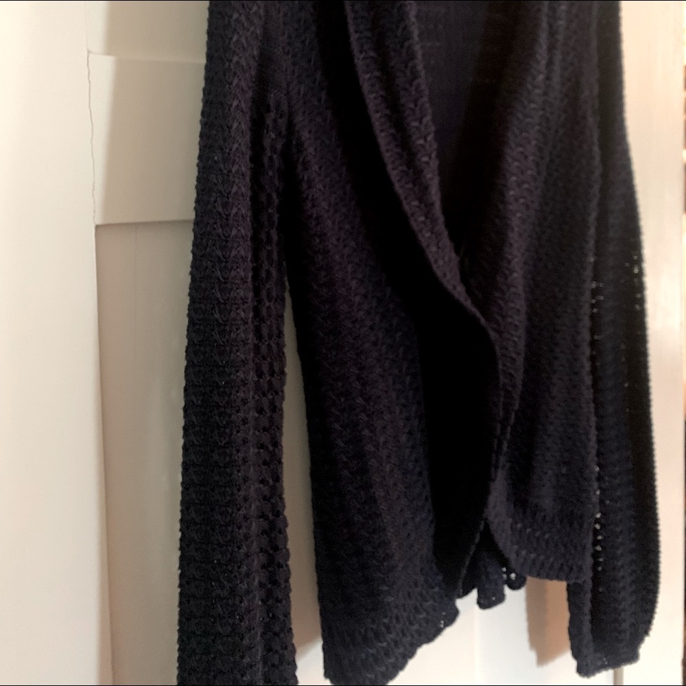INC international Dark Navy Blue loose satin stitch cardigan size M- Never worn